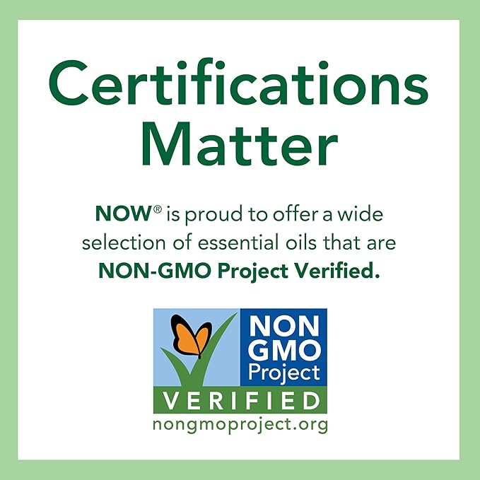 NOW Essential Oils, Lavender Roll-On, Certified Organic, Calming Blend, Steam Distilled, Topical Aromatherapy, 10-mL (Pack of 2)