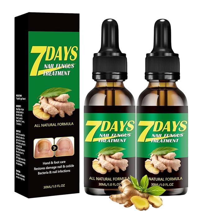 2PCS Ginger Nail Treatment, Ginger Cuticle Care Oil for Nails, Multi-Purpose Nail Repair Nutrient Oil (01)