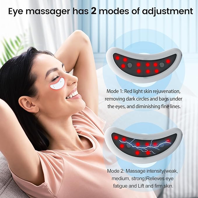 Under eye red light therapy for revitaeyes, eye pods reducing eye bags and dark circles portable under-eye patches