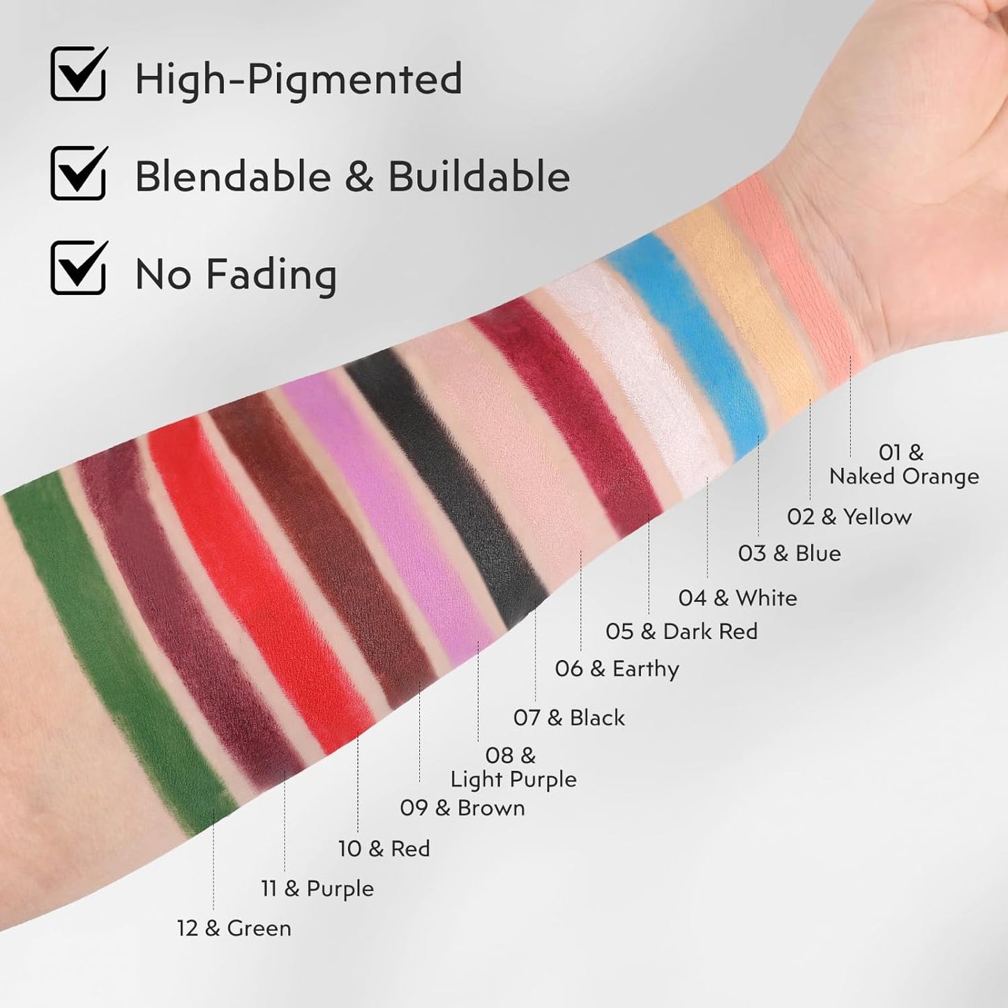 3PCS Eye Black Stick Face Body Paint Stick, Matte Black Lipstick, Long Lasting Waterproof Face Makeup for Halloween Zombie Clown Vampire Skeleton Skull Joker Cosplay Makeup Football Baseball Sport