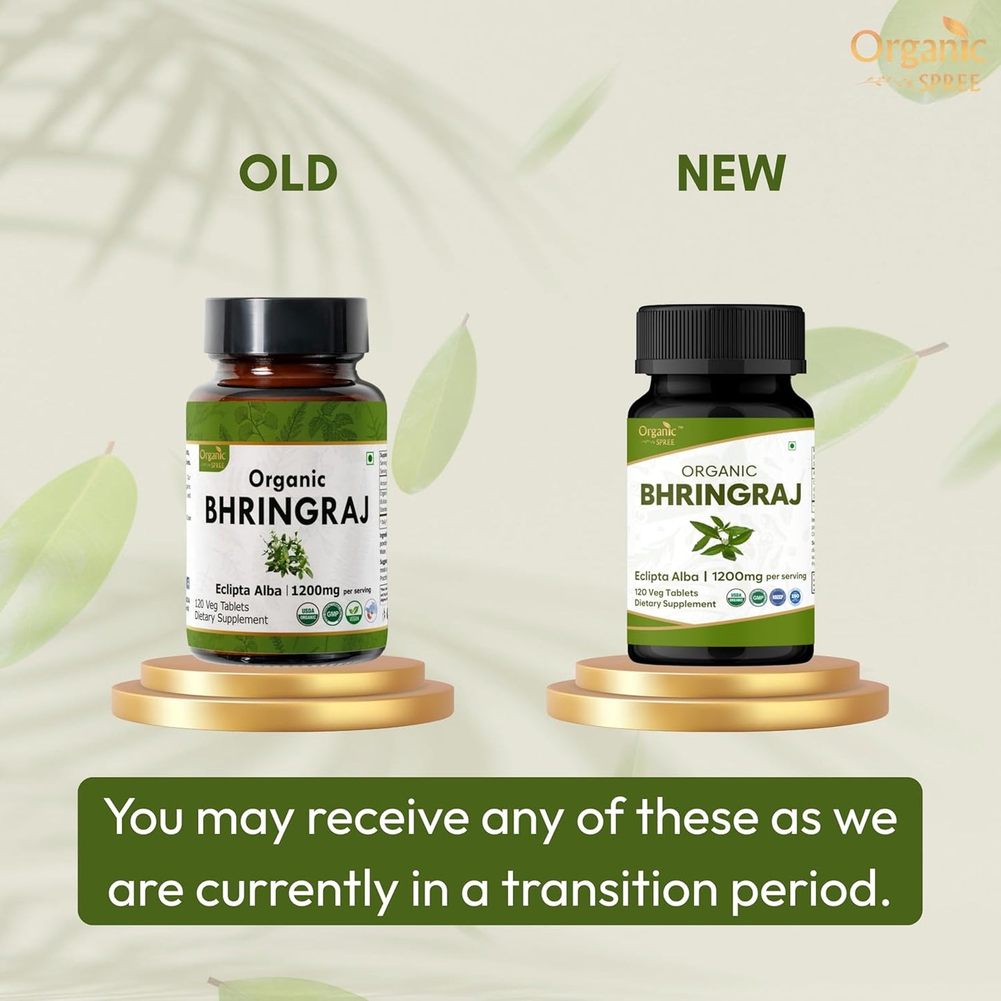 Bhringraj 120 Tablets | Eclipta Alba (Bhringraj) | USDA Organic Certified | Ayurvedic Hair Care | Organic and Natural 120tab - Pack of 3