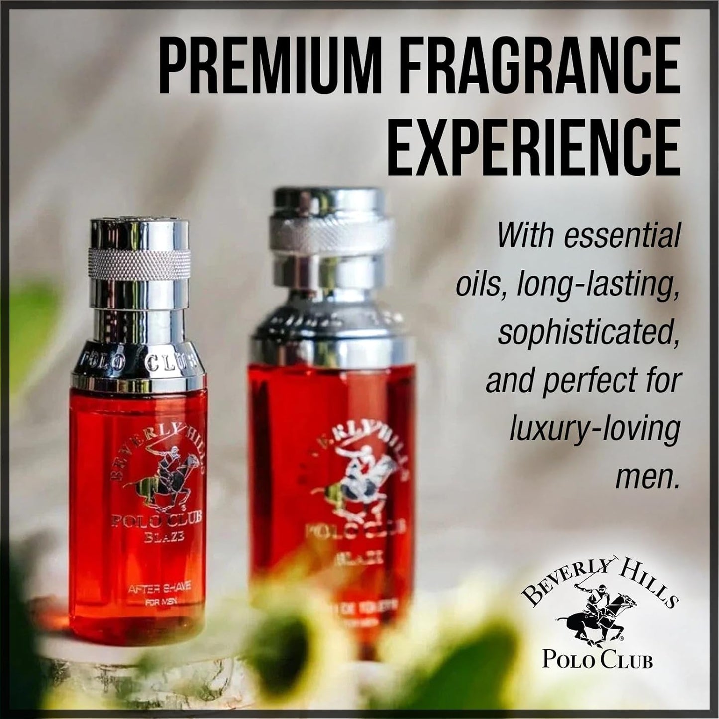 Beverly Hills Polo Club Men's Blaze 3-Piece Cologne Gift Set | Eau De Toilette & After Shave in Collectable Tin | Long-Lasting Premium Fragrance for Him