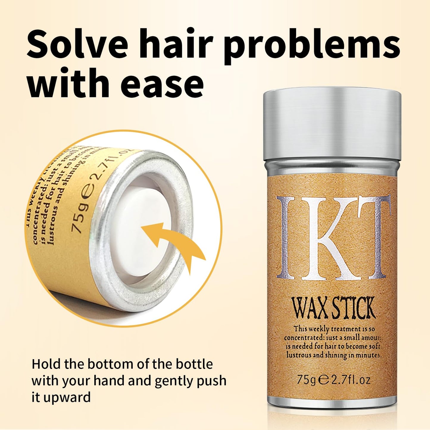 Hair Wax Stick Set for Flyaways, Slick Back Hair Finishing Tool Kit - Edge Brush Rat Tail Comb Set, Topsy Tail Tool - 10 Pcs