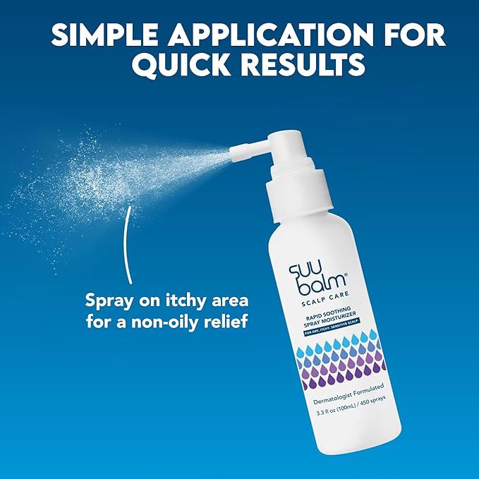 Scalp Care, Rapid Soothing Scalp Relief Spray Moisturiser Treatment, Itchy Scalp Treatments, Spray for Itchy Dry Scalp, Leave In Treatment for Itchy, Sensitive skin, Derm-Formulated,1.35 fl oz