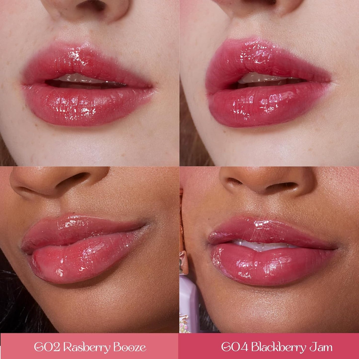 Flower Knows Violet Strawberry Rococo Gift Box Set,7-Piece Makeup Box with Mirror,Lip Gloss×2+Blush×2+Blush Brush×1+Hair Clip×1+Gift Box×1,Perfect Makeup Gift for Girls & Women