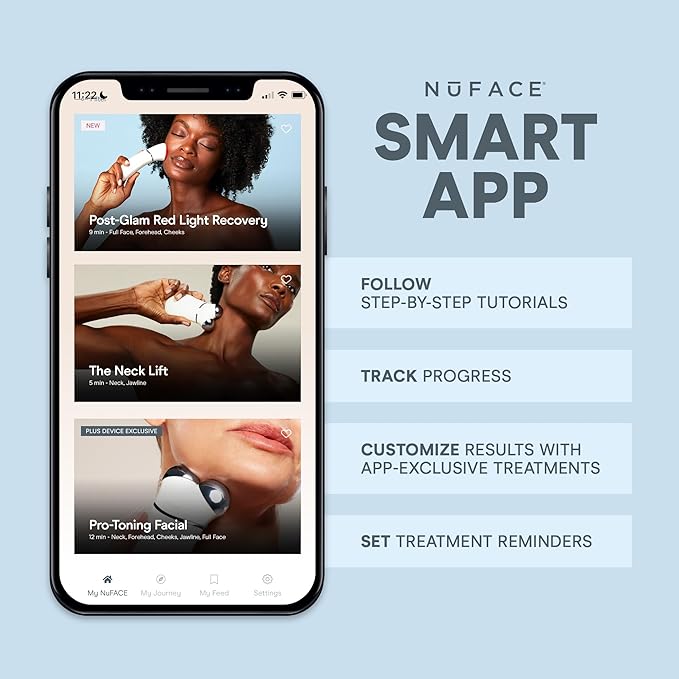 NuFACE Trinity+ LED Red Light Wrinkle Reducer Attachment for Microcurrent Facial Device - FDA Cleared at Home 3-Minute Fine Lines and Wrinkles Treatment for Smile Lines, Under Eyes & Forehead