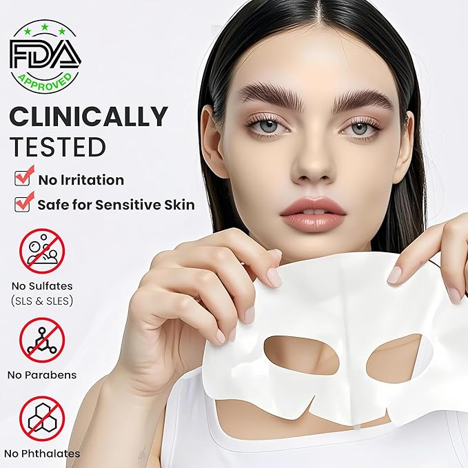 Dianzan Bio-Collagen Real Deep Mask,Overnight Hydrating Face Mask with Hyaluronic Acid & Collagen, Korean Formula for Dry, Sensitive Skin - Tightens Pores, Firms Skin, Reduces Fine Lines,35g x 4ea