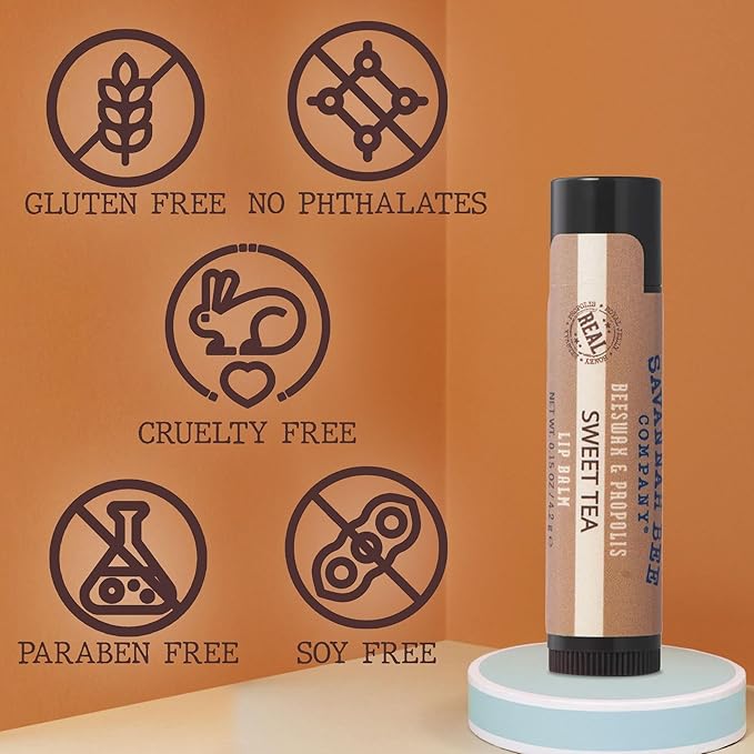 Savannah Bee Company Lip Balm - Lip Moisturizer for Chapped Lips - Hydrating Lip Balm with Pure Honey