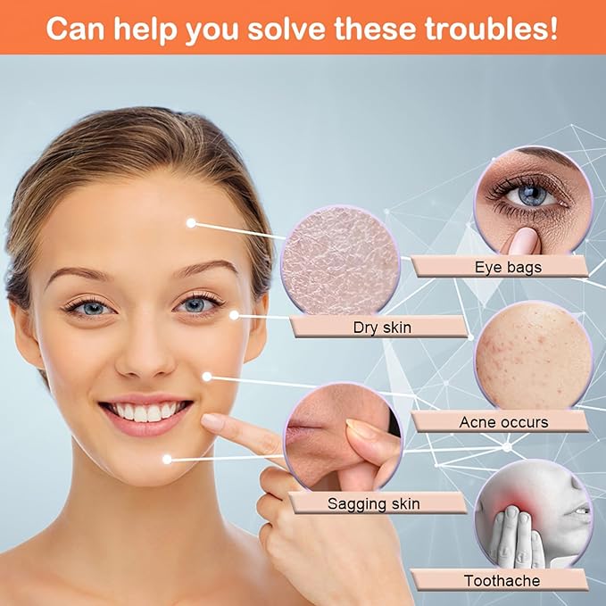 KOGITI Face Ice Roller & Mold - Beauty Facial Massage Tool for Puffiness Relief, Ice Cube Holder (New-Orange)