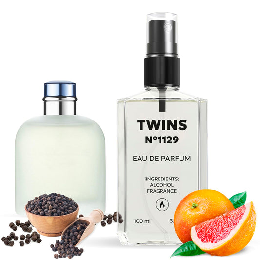 TWINS Impression of Light Blue Pour Homme | Perfume for Men Eau de Parfum | No.1129 | 3.4 Fl Oz / 100 ml