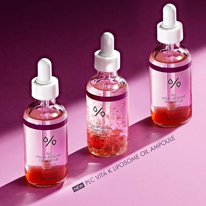 Dr.Ceuracle PLC Vitamin K Liposome Oil Ampoule - Korean Vitamin K Face Serum for Evening Skin Tone and Relieving Imperfections (50 ml / 1.69 fl. oz.)