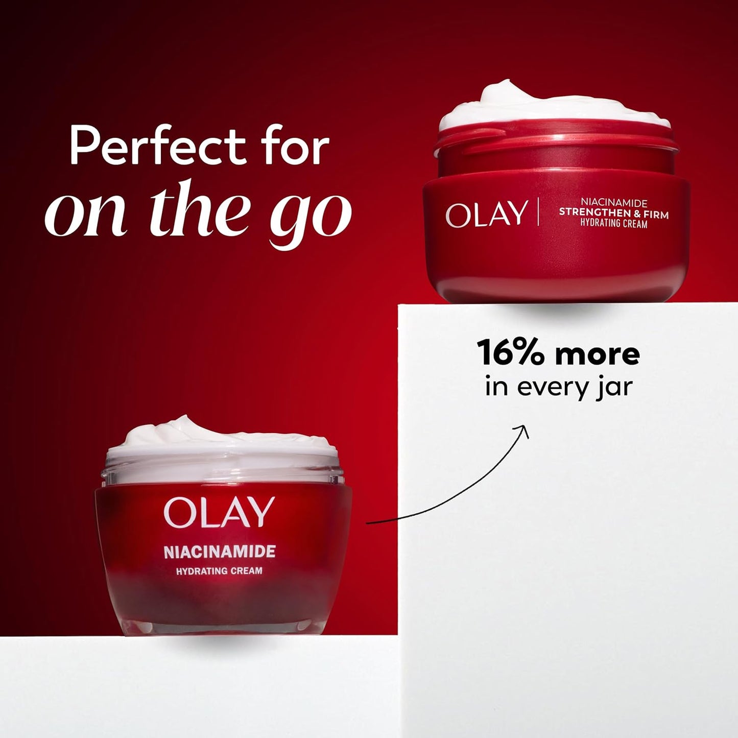 Olay Regenerist Niacinamide Face Moisturizer, Strong & Firm Cream for Women, Anti-Aging, Anti-Wrinkle, Firming Skin Care, Evens, Hydrates to Repair Barrier, Recyclable Eco Jar, Non-Greasy, 2 oz