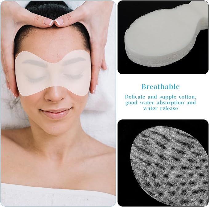 200 Sheets Disposable Eye Mask Paper, Natural Silk Eye Cover for Facial Spa Eye Care Patches Paper DIY Eye Covers Disposable for Spa Eye Care