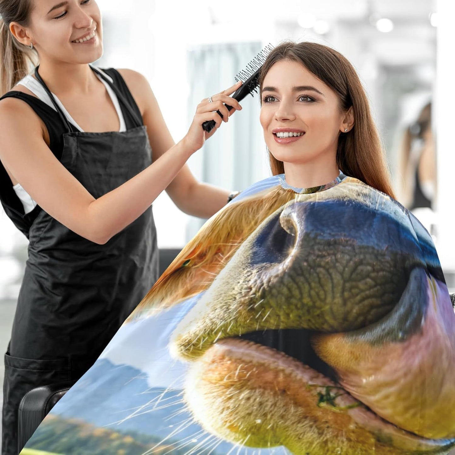 visesunny Professional Barber Cape Polyester Hair Cutting Clippings Catcher Grooming Cape Apron for Shaving Trimming For Men