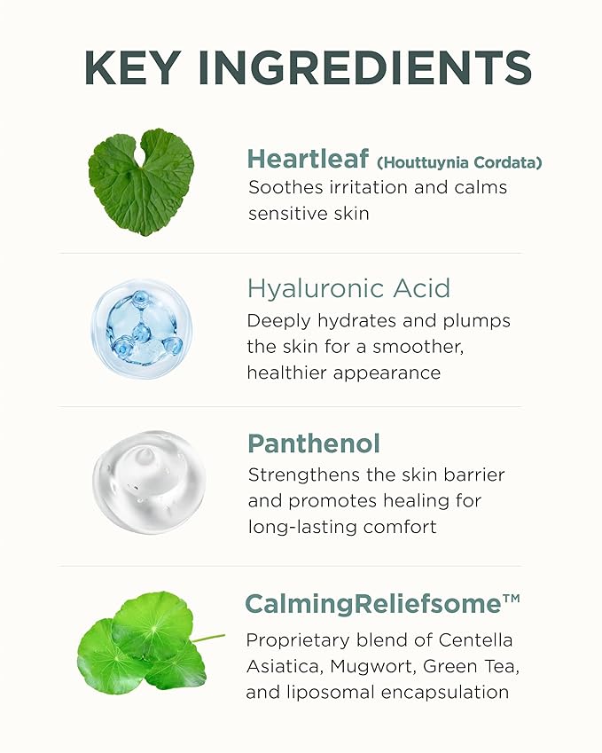 Heartleaf Hydra Calming Serum (1.35fl oz) - Soothing & Hydrating Serum for Sensitive Skin. With Heartleaf Extract, Hyaluronic Acid & Panthenol