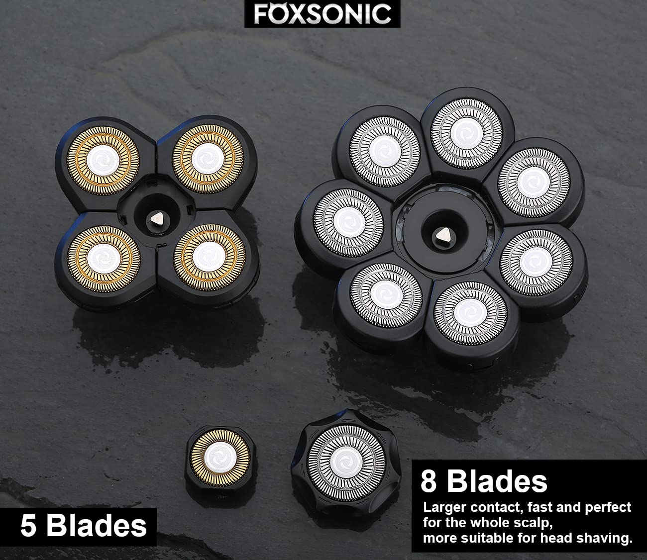 8 Blades Head Shaver Replacement Heads 8 Heads for Head Shaver Many Main Brands Electric Shaver Razor Bald Men Head Shaver Blades