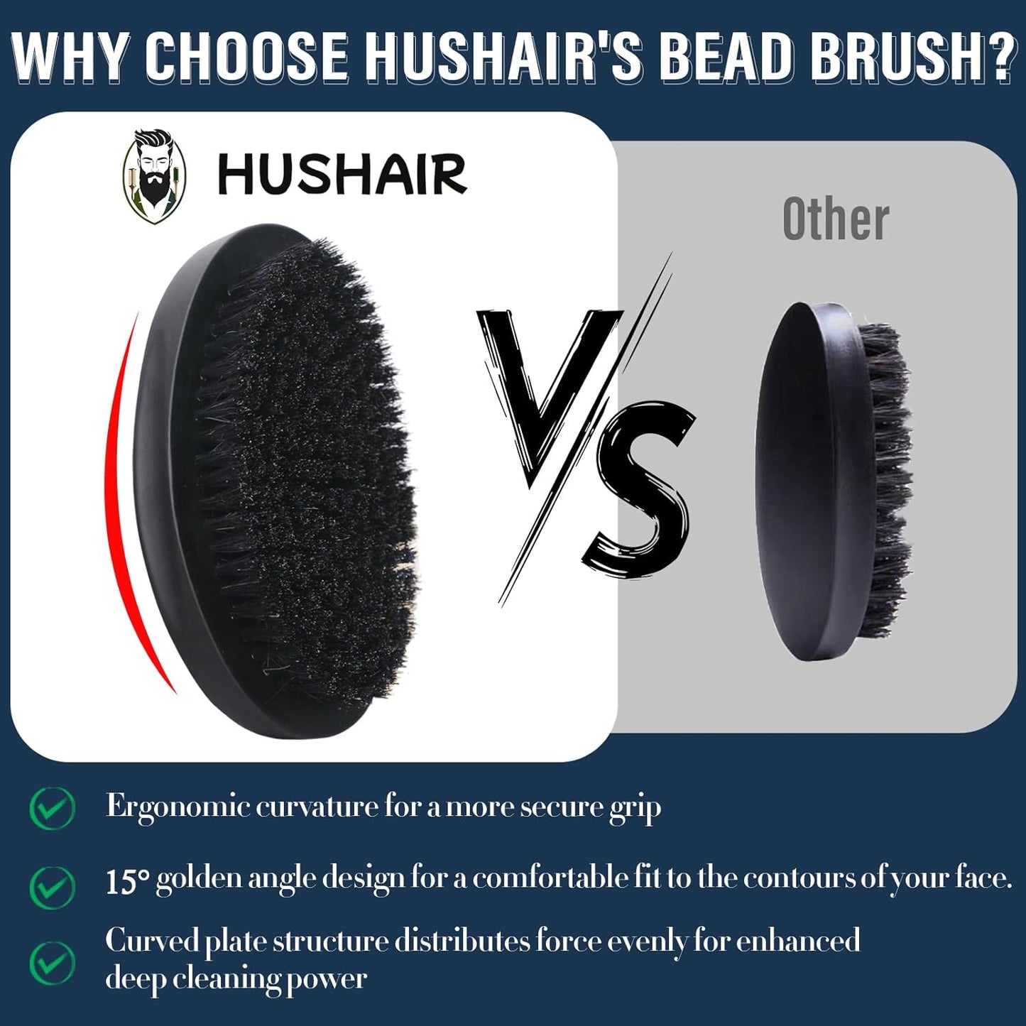 Beard Brush 5-in-1 Set for Men - Natural Boar Bristle Brush & Beard Pen Filler，Stainless Steel Pocket Beard Comb/Combing Brush/Ramie Storage Bag - Great for Grooming Beards and Mustaches