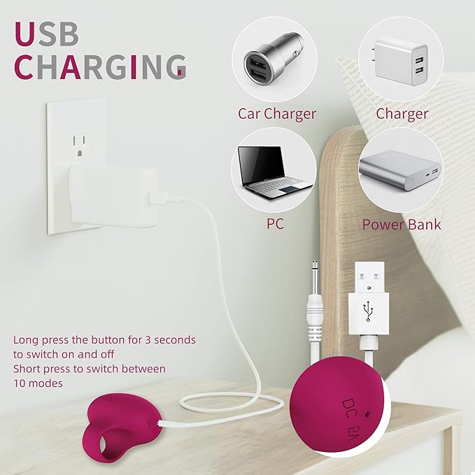 Handhold Portable Facial Mini Massage Ball, Quiet Waterproof USB Rechargeable Powerful Multifunctional Vibrating Travel Pocket Face Eye Finger Joint and Neck Jaw Massager (Deep Rose)