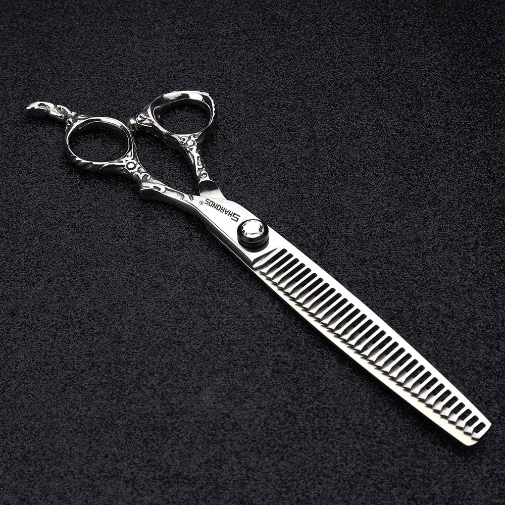 Hairdressing salon hairdressers use 7-inch hair clippers, hairstyling tools, and scissors