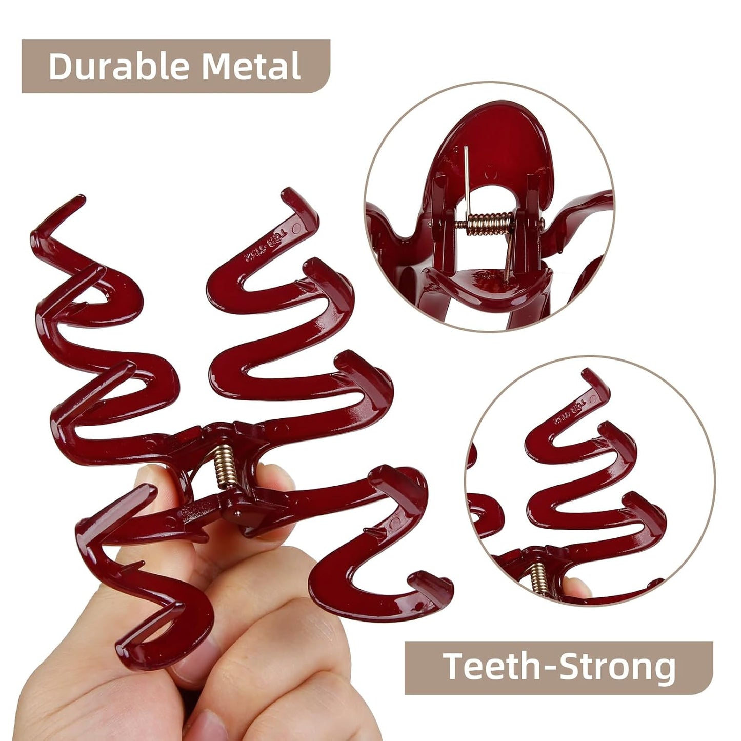 Claw Clips for Women Wavy Hair Clips for Thick Hair Non Slip Hair Clip Claw for Women's Hair Cute Hair Accessories 4Pcs