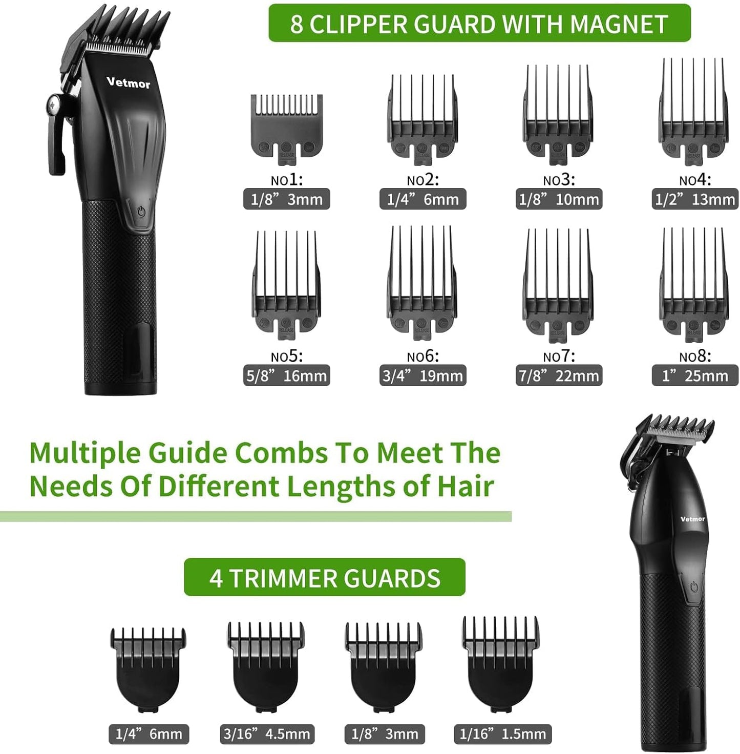 Professional Hair Clipper Set for Men, Complete Haircut Kit