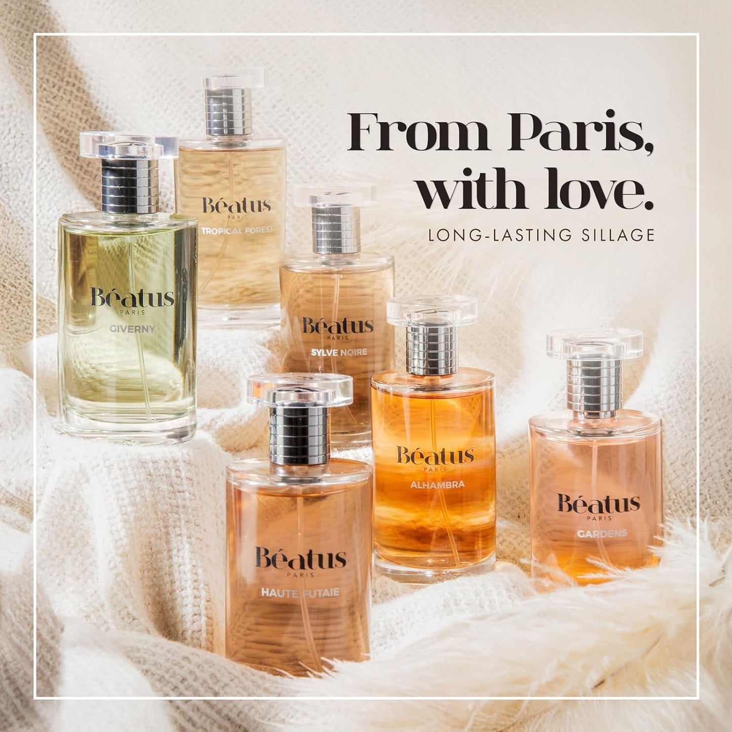 Beatus Paris Alhambra - Luxury Perfume for Women - Eau de Parfum - Long-Lasting Floral Fragrance - Notes of Black Pepper, Mandarin, Jasmine, Vanilla Scent - All Day Wear Travel Size EDP Spray - 3.4 oz