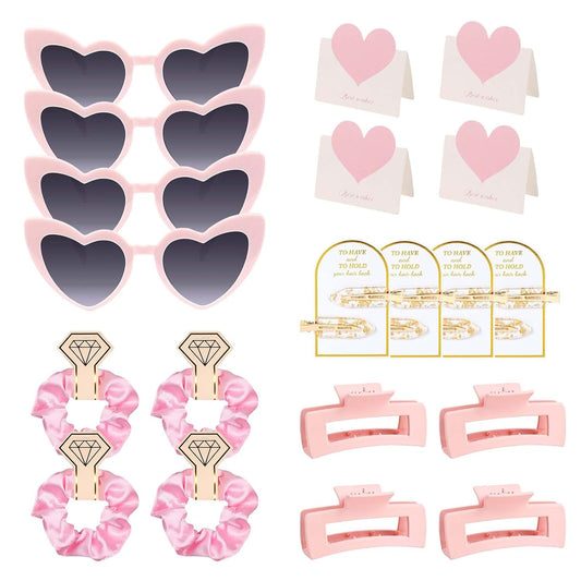 20pcs Bridesmaid Proposal Gifts Bridesmaid Hair Claws Bridesmaid Scrunchies Bridesmaid Sunglasses Bridesmaid Hair Clips Bridesmaid Card Wedding Favor Gift for Women Girls