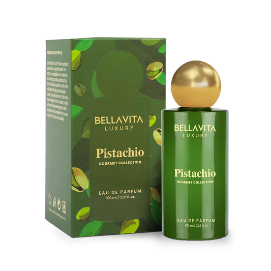 BELLAVITA Gourmet Collection Pistachio Edp Fruity, Floral, Sweet Woody Long Lasting Fragrance Perfume For Men And Women 100ml