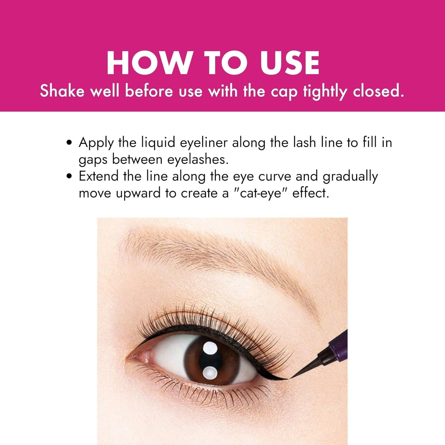 Heroine Make by KISSME Waterproof Eyeliner with Ultra-Fine 0.1mm Tip, Liquid Eyeliner Pen for Sensitive Skin, Cat Eye Liner for Long Lasting Wear, Made in Japan, Jet Black, 1 Count, SMOOTH