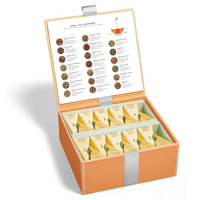 Tea Forte Tea Chests with 40 Handcrafted Pyramid Tea Infusers (Herbal Tea)