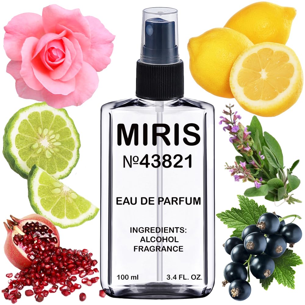 MIRIS No. 43821, Inspired by Aq Aleg Granada Salvia, Long-Lasting Unisex Eau de Parfum for Women & Men, Spray 3.4 Fl Oz / 100 ml