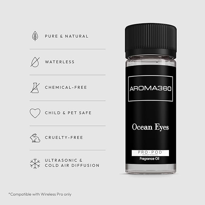 Aroma360 | Ocean Eyes Pro-Pod Oil Blend | Luxury Hotel Inspired Aromatherapy Scent Diffuser Oil | Ocean, Sage and Sandalwood 1.7 fl oz, 50 mL