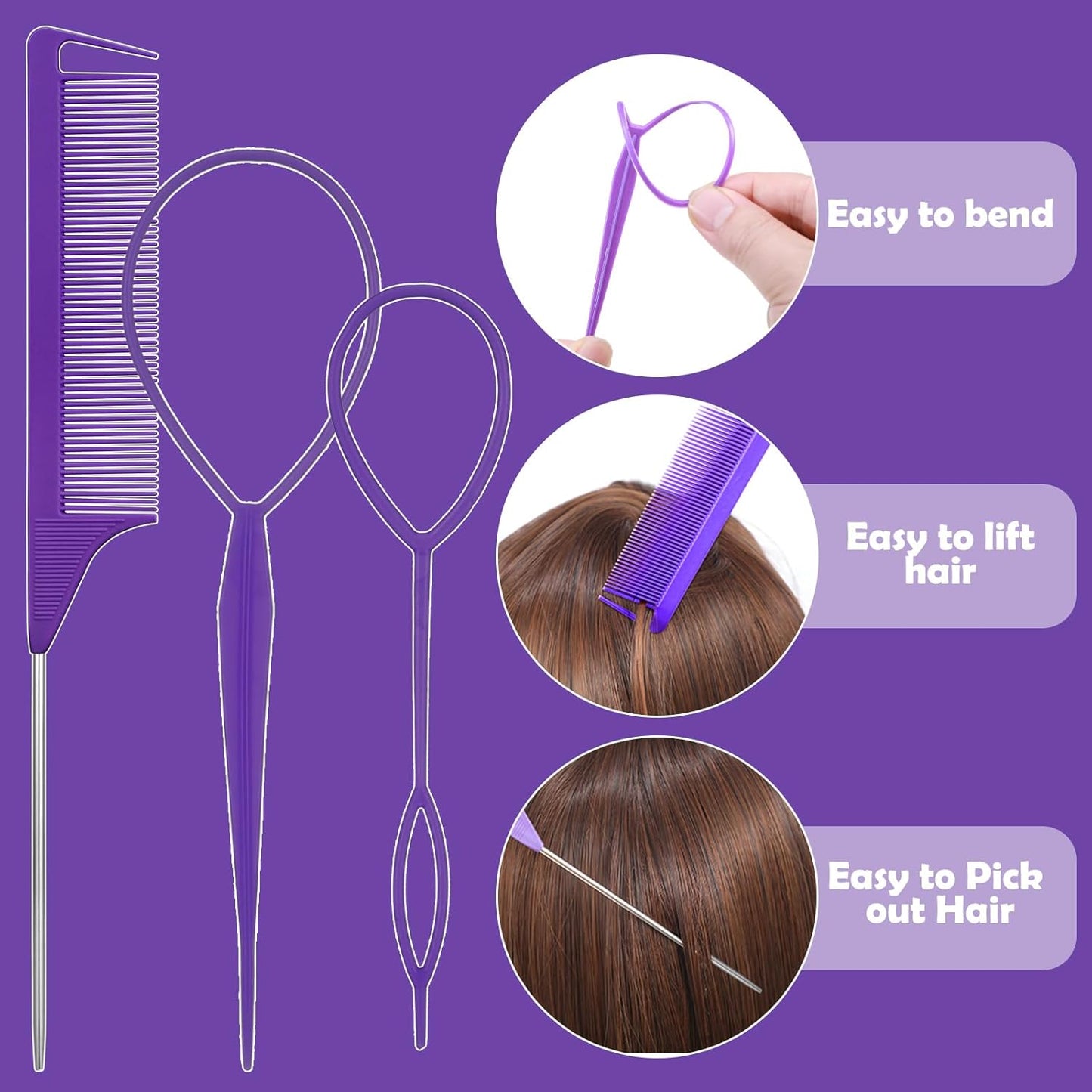 Hair Accessories for Girls, 1784 Pcs Elastic Ties Set 24 Color Rubber Bands With Organizer Box Cotton Baby Ties Styling Tool Set Clips Elastic Cutter Scissor