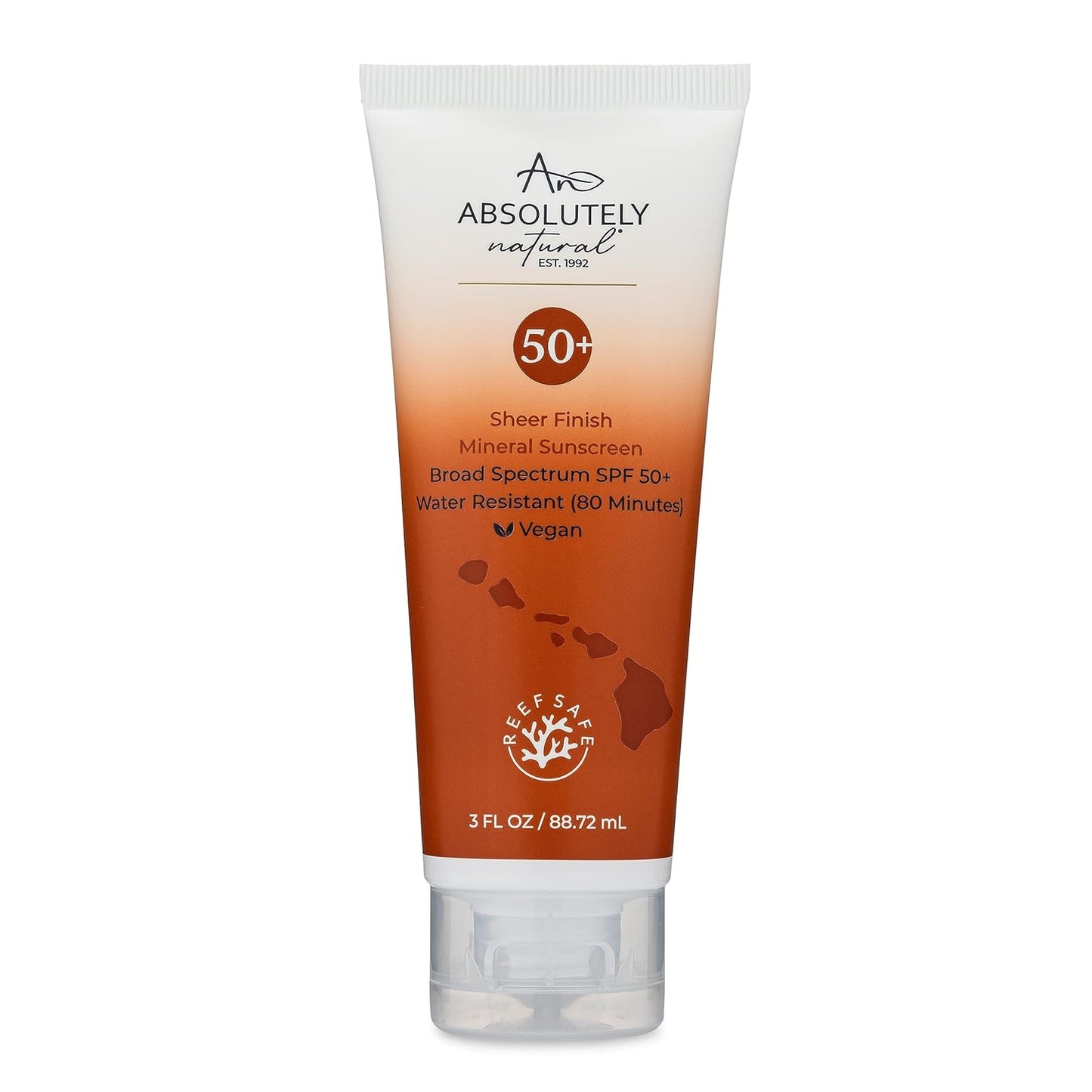 Absolutely Natural SPF 50+ Mineral Sunscreen Lotion - Anti-Aging Sunblock for Body & Face, Made with Rose Hips, Aloe, Zinc Oxide and Other Cruelty Free and Reef Safe Ingredients - Made in USA