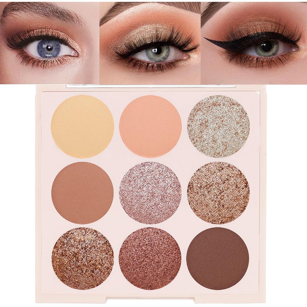 Eyeshadow Eye Shadow Palette Makeup,Matte Naked, Ultra-Blendable, Naturing-Looking, Long Lasting, Neutral Nudes EyeShadow (light Brown)