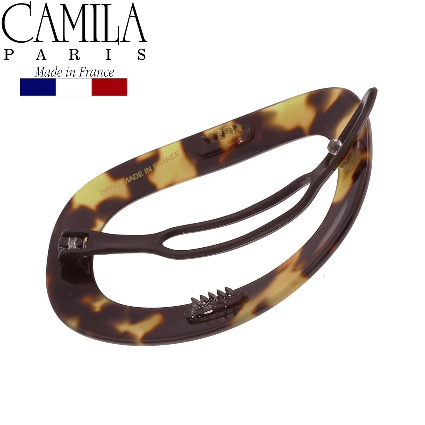 Camila Paris CP2793 French Hair Barrette Clip for Women, Handmade, Tokyo, Slide-in Metal-Free Closure, Strong Hold Grip Hair Clips for Girls, No Slip Durable Styling Hair Accessories, Made in France