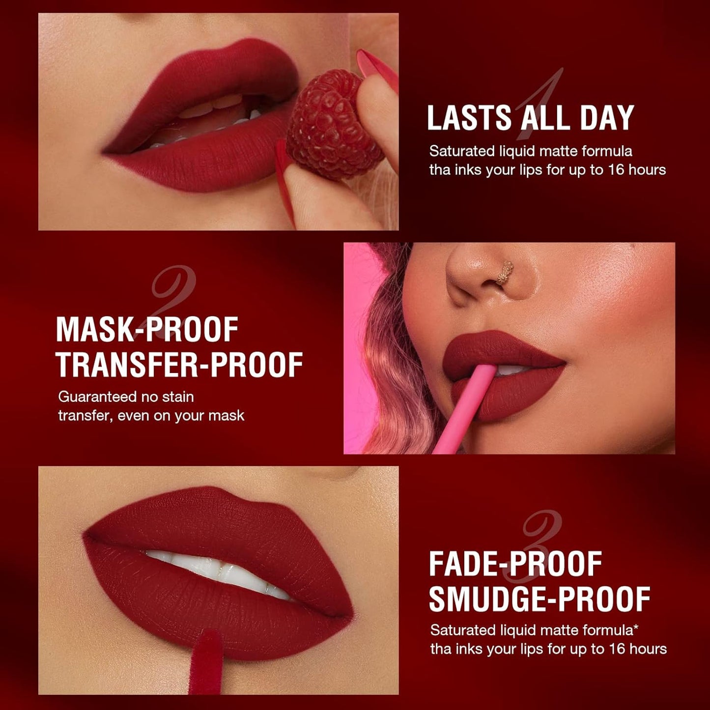 BestLand 6Pcs Matte Liquid Lipstick and Lip Liner Set, Non-Stick Cup Not Fade Waterproof 24 Hour Lip Gloss Nude Brown Lip Liner Pencil for Women, labiales mate 24 horas originales (Set C)