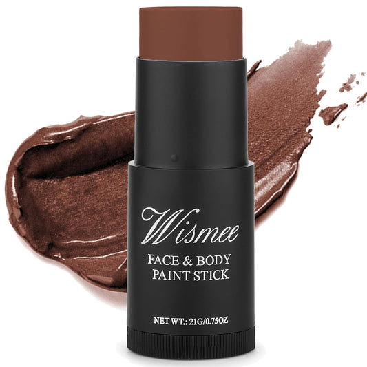Brown Face Paint Stick - Non-Toxic Oil Based Face Makeup, High Pigmented Full Body Paint for Baseball, Softball, Football, Halloween & Special Effects Makeup