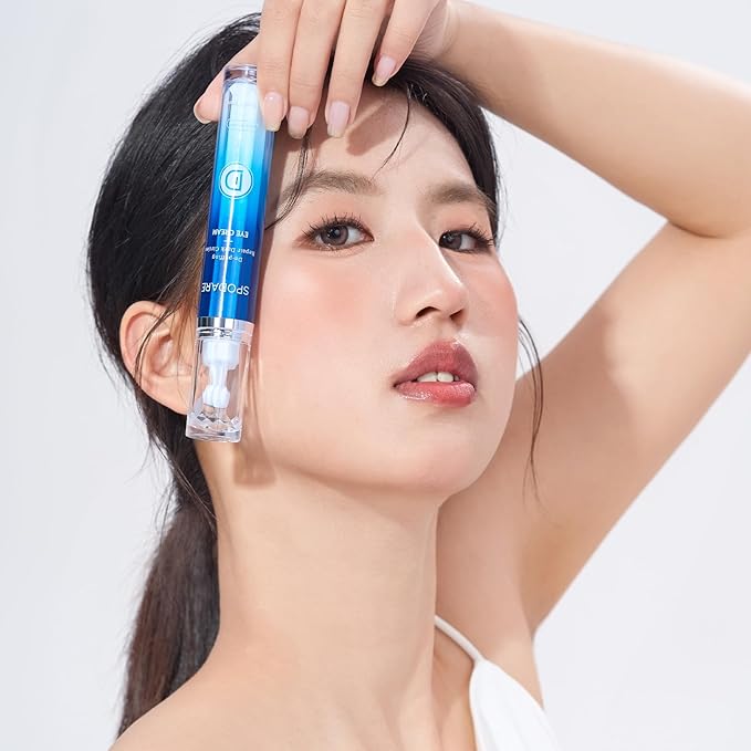 Caffeine Eye cream For Dark Circles, combines caffeine and retinol, target dark circles, puffiness, and wrinkles. Eye Cream Anti Aging With 360° Massage Ball. (0.7 fl. oz)