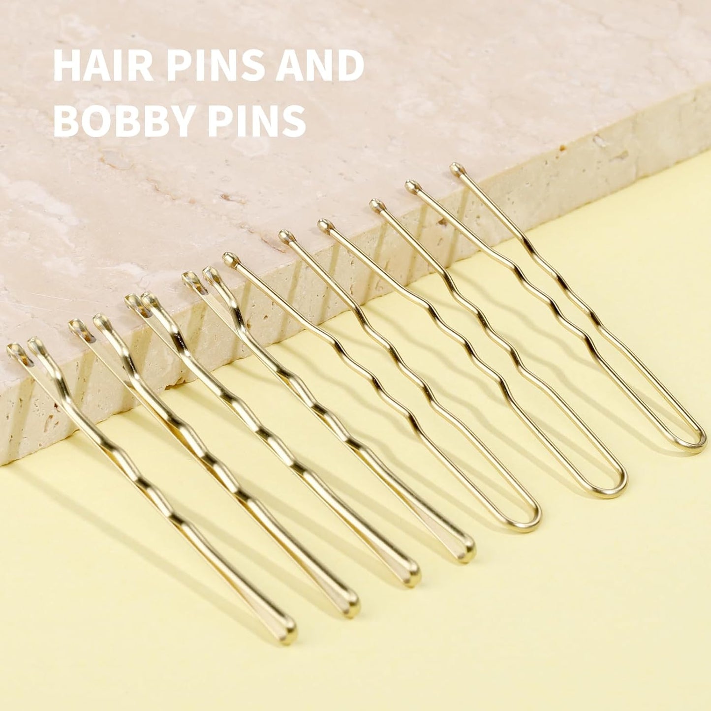 Teenitor 100Pcs Blonde Bobby Pins, Bobby Pins Blonde Gold Hair Pins, Gold Hair Pins for Women 2inch