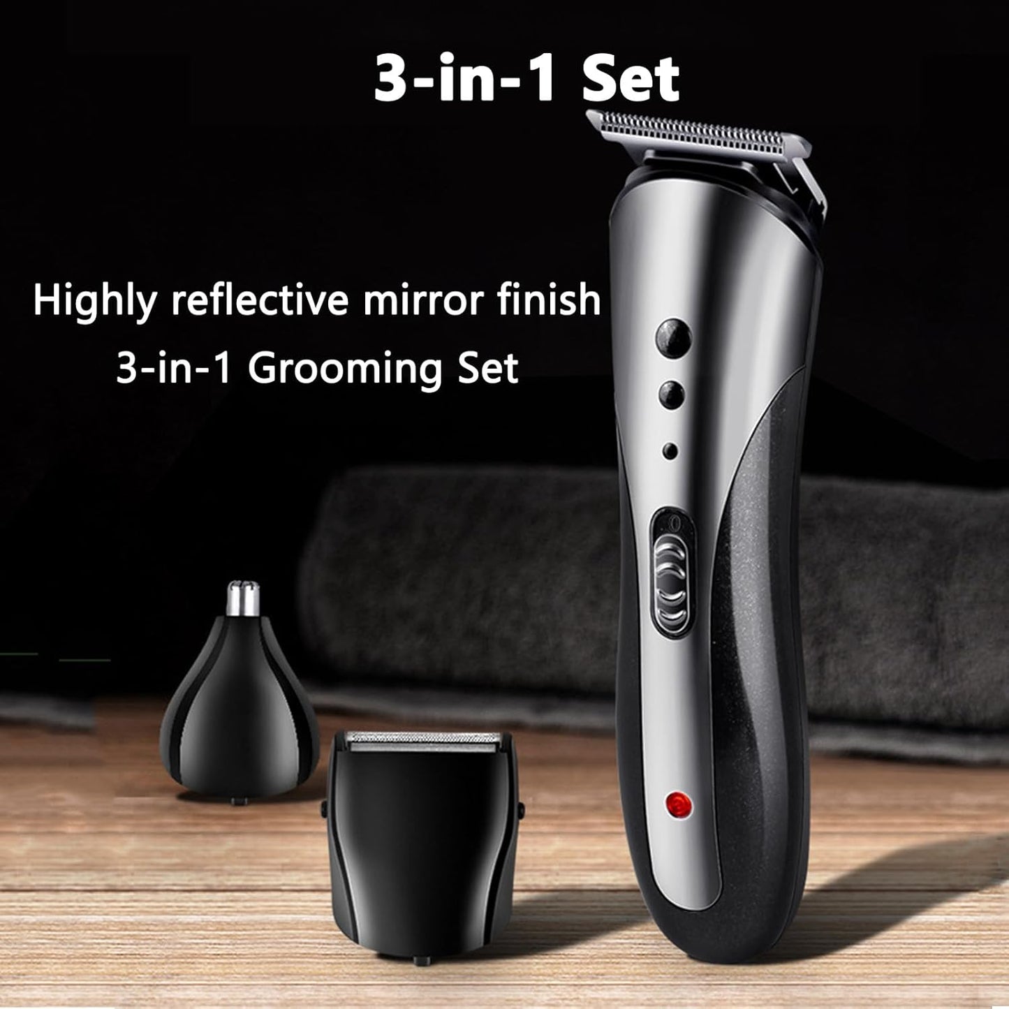 Trimmer for Men, Men's Beard Trimmer, Hair Clippers, Nose Hair Clippers, 3 in 1 Men's Grooming Kit for Smooth, No-Nick Shaving, Lightweight with USB Rechargeable, Men Gift