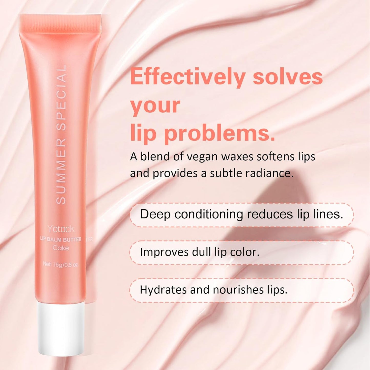 2 PCS Summer Lip Glossy Butter Balm Set, Tinted Lip Balm Long-Lasting Hydrating and Moisturizer, Glitter Lip Glossy Soften Dry Lips and Lip Care, Christmas, Birthdays Gifts for Women and Teen Girls