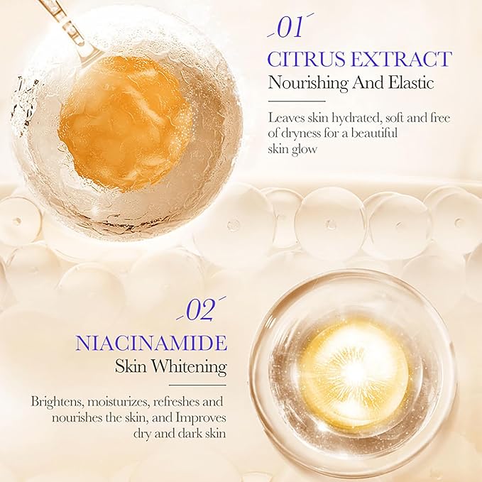 BIOAQUA Vitamin C Facial White Face Mask Orange Extract Moisturizing Hydrating 10x Antioxidant 5x25g/0.88fl.oz