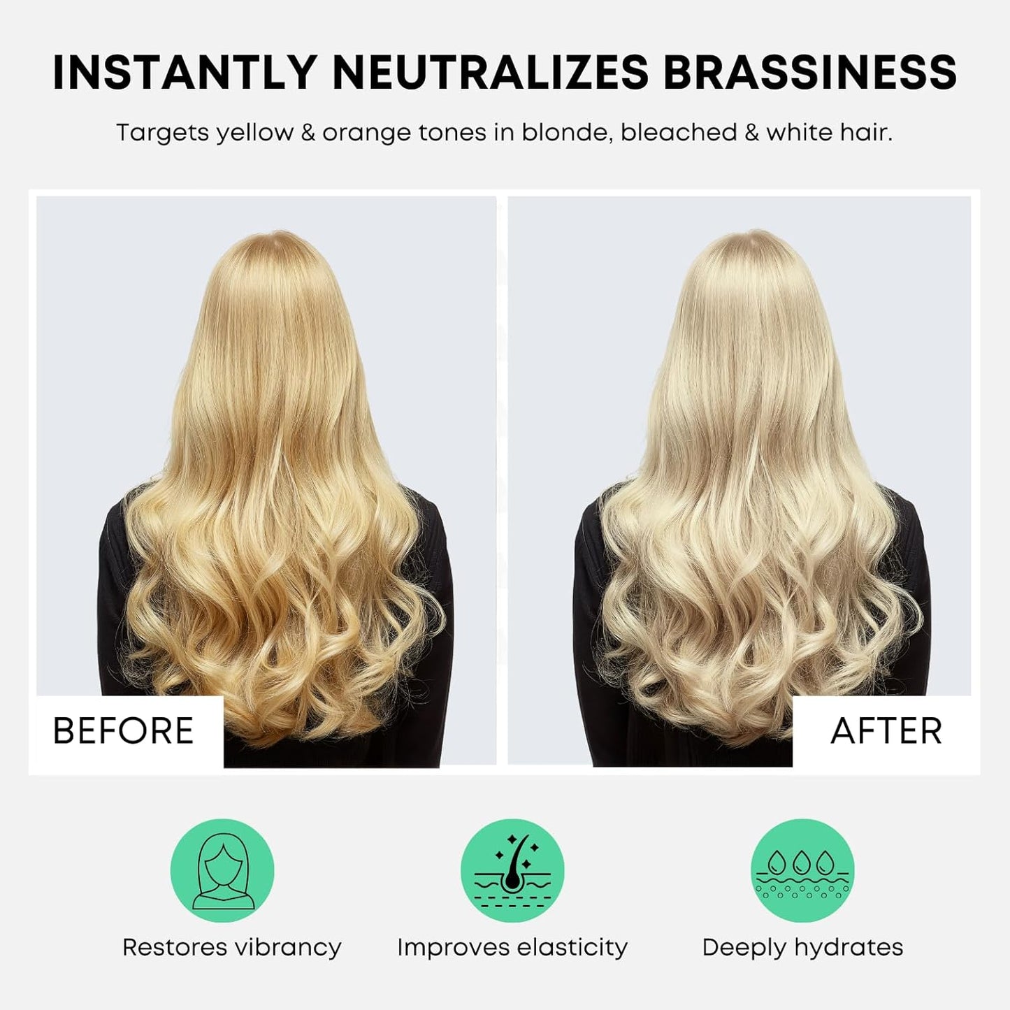 Artègo Good Society B_Blonde Ash Blue Shampoo – Tone Neutralizing Shampoo for Blonde, Bleached & White Hair (33.8 oz)