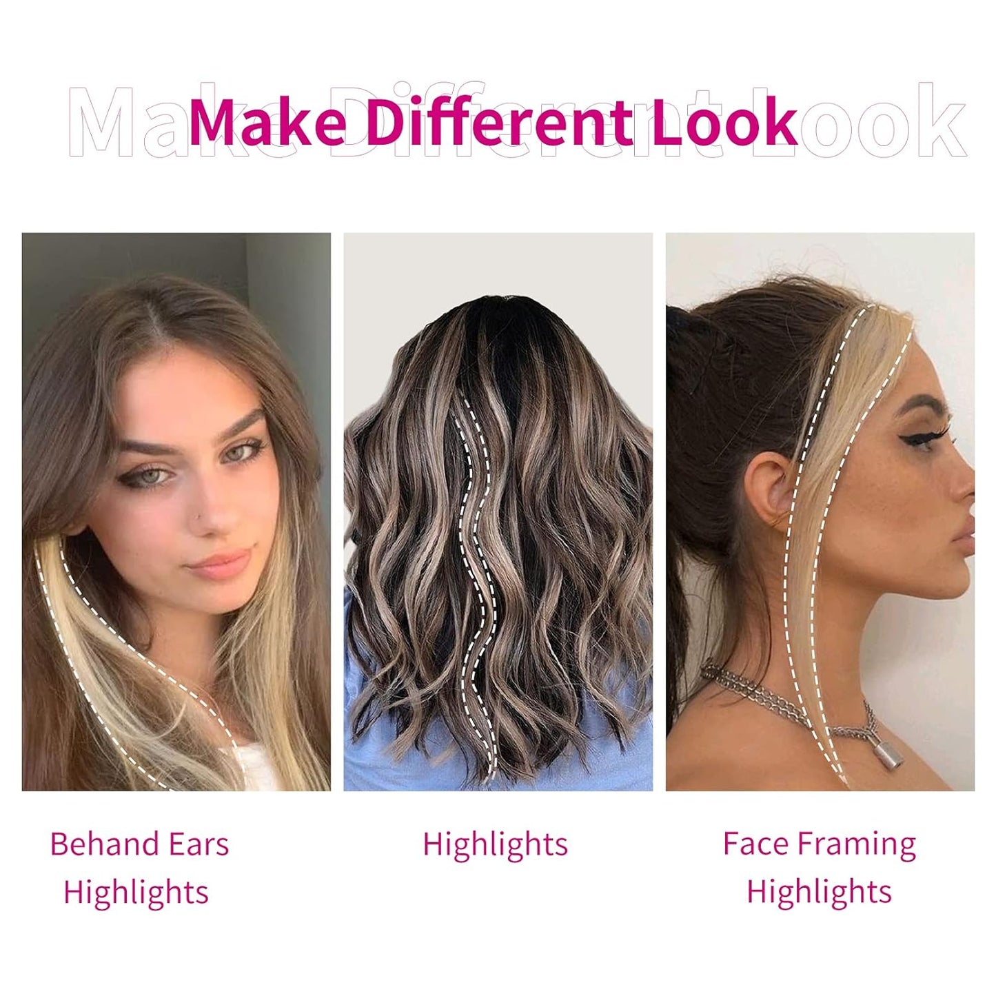 REECHO Long Side Air Bangs, Wavy Curly Clip in Bangs Front Side Bangs for Women Daily Use 2 PCS Set Long Temples-Dark Brown