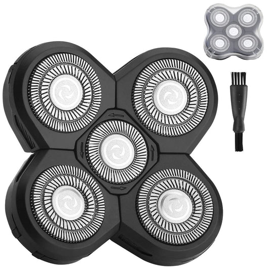 Upgraded 5 Blades Shaver for Head shaver, 5D Men's Electric Shaver Replacement Heads for Many Main Brands Bald Men Head Shaver Blades