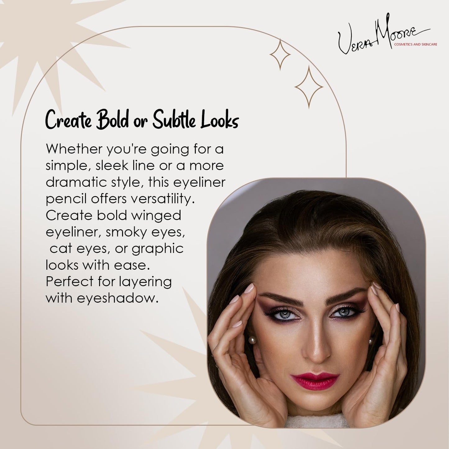 Vera Moore Slim Eye Liner Pencil, Smooth Formula, Hypoallergenic and Vegan, Smudge-Proof and Waterproof Application, Bold and Defined Lines Eyeliner, (0.05 Oz) (Ocean Eyeliner)