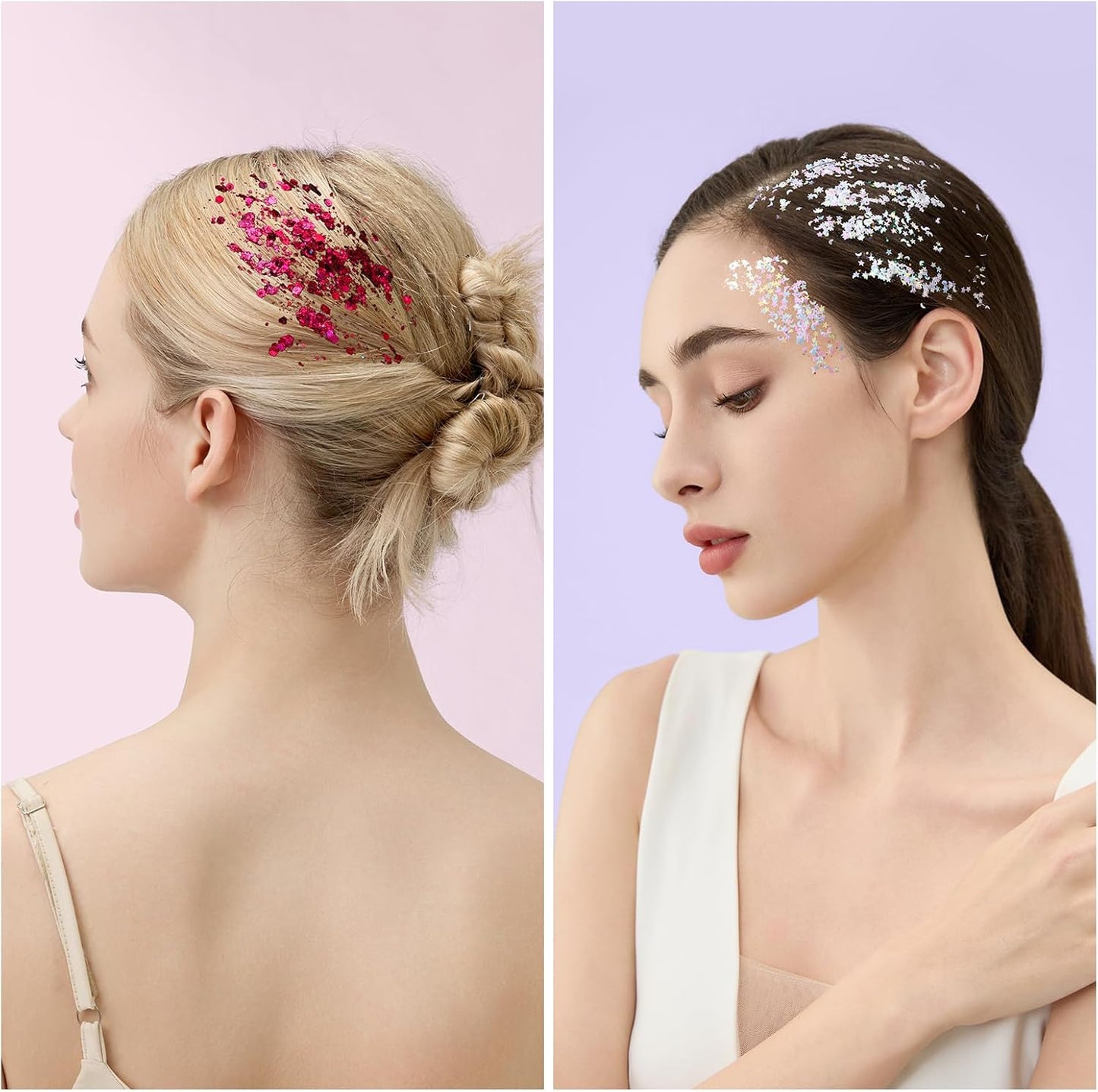 Teenitor Face Glitter, 9 Jars Body Glitter Gel, 9 Colors Makeup Gel Glitter for Face and Body, Hair