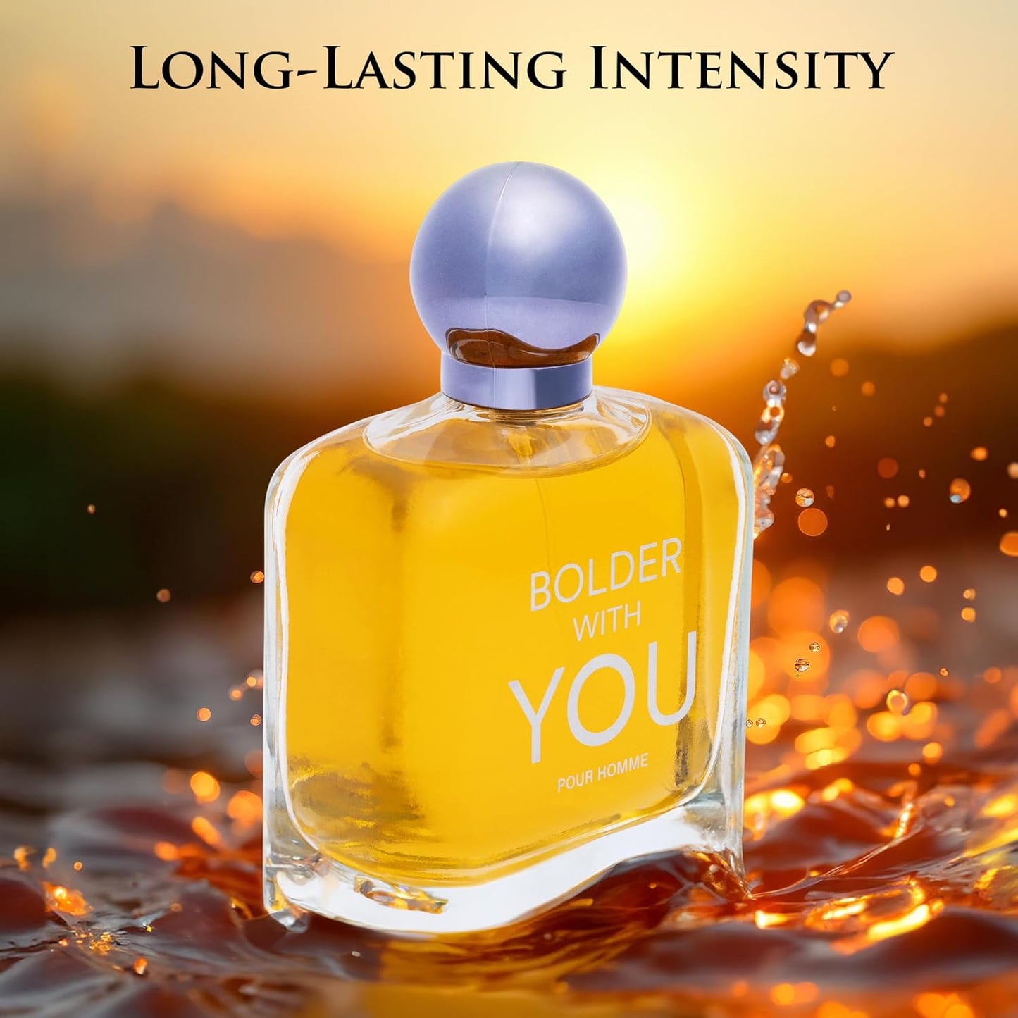 Bolder With You for Men Eau De Parfum Aromatic & Refreshing Scent Notes of Cardamom, Pink Pepper & Violet Leaves Base Fragrance of Vanilla, Sweet Chestnut & Cedarwood Elegant 100ml Bottle