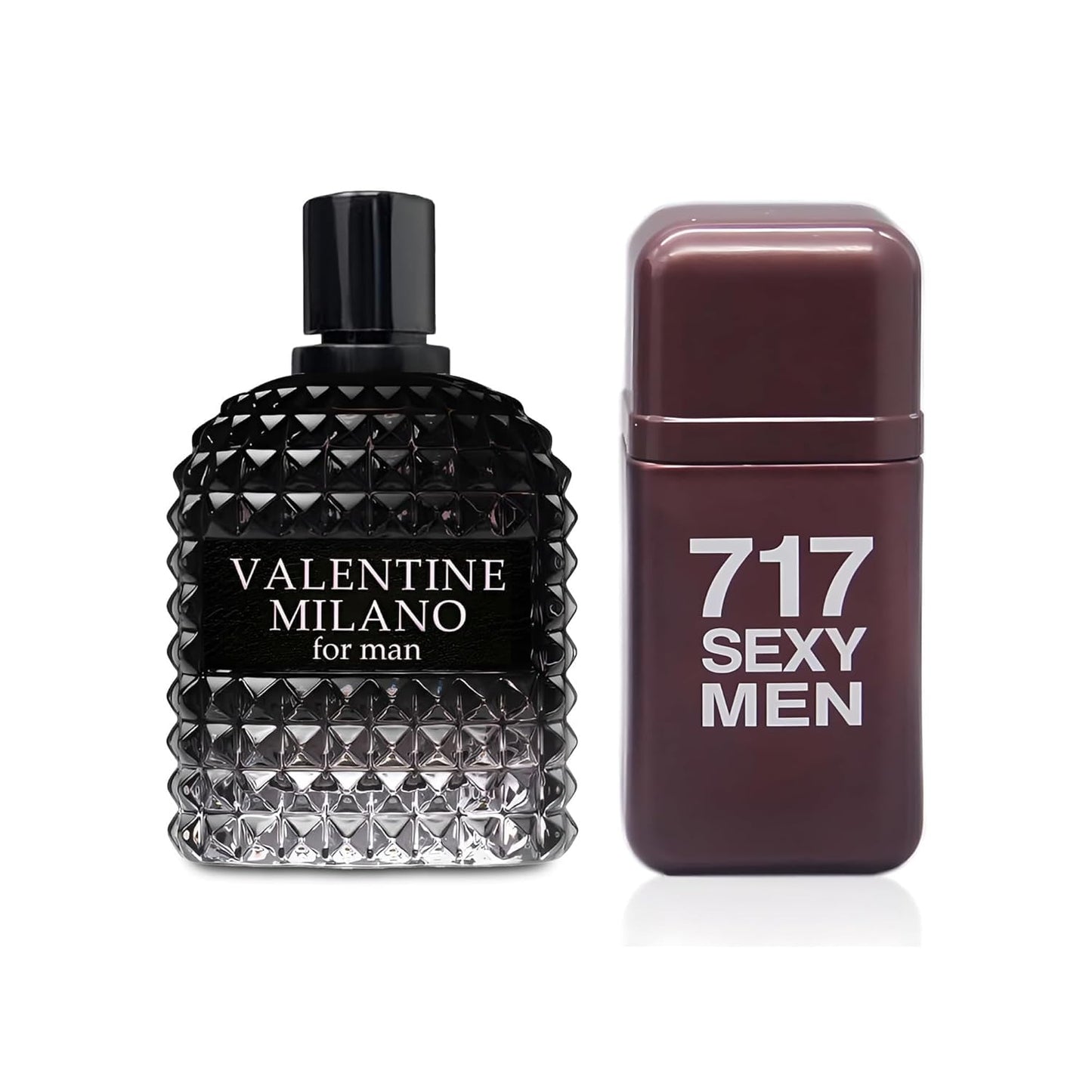 2PCS Valentine Milano/717 Sexy Eau De Toilette for Men-Fresh,Romantic Scent Perfume for Men 3.4 Fl Oz Each Mens Cologne For All Skin Daily Used